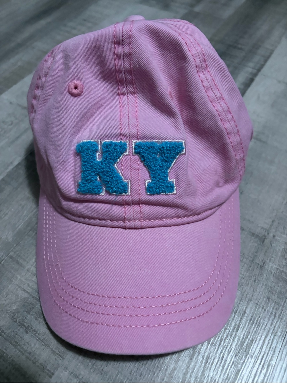 Pink Women's Baseball Cap with Blue 'KY' Patch